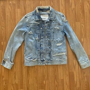 1975 Zara distressed denim jacket